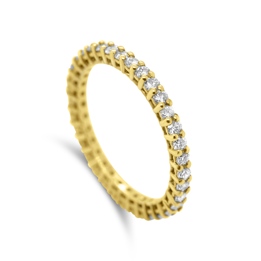 9ct Yellow Gold 0.95ct Lab Grown Diamond Eternity Ring