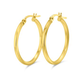 9ct Yellow Gold 20mm Huggie Earrings