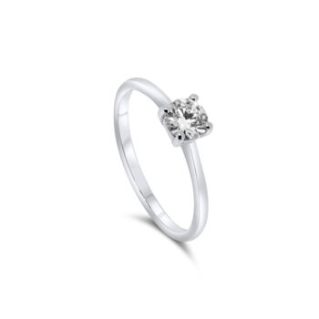9ct White Gold 0.50ct Lab Grown Diamond Solitaire Ring