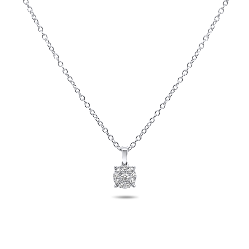 9ct White Gold 0.10ct Diamond Pendant