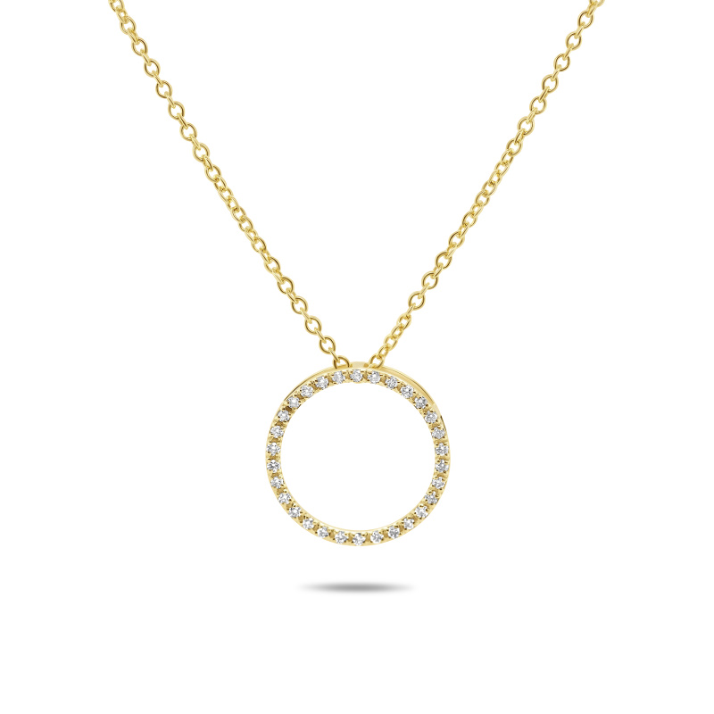 9ct Yellow Gold 0.24ct Circle Of Life Pendant
