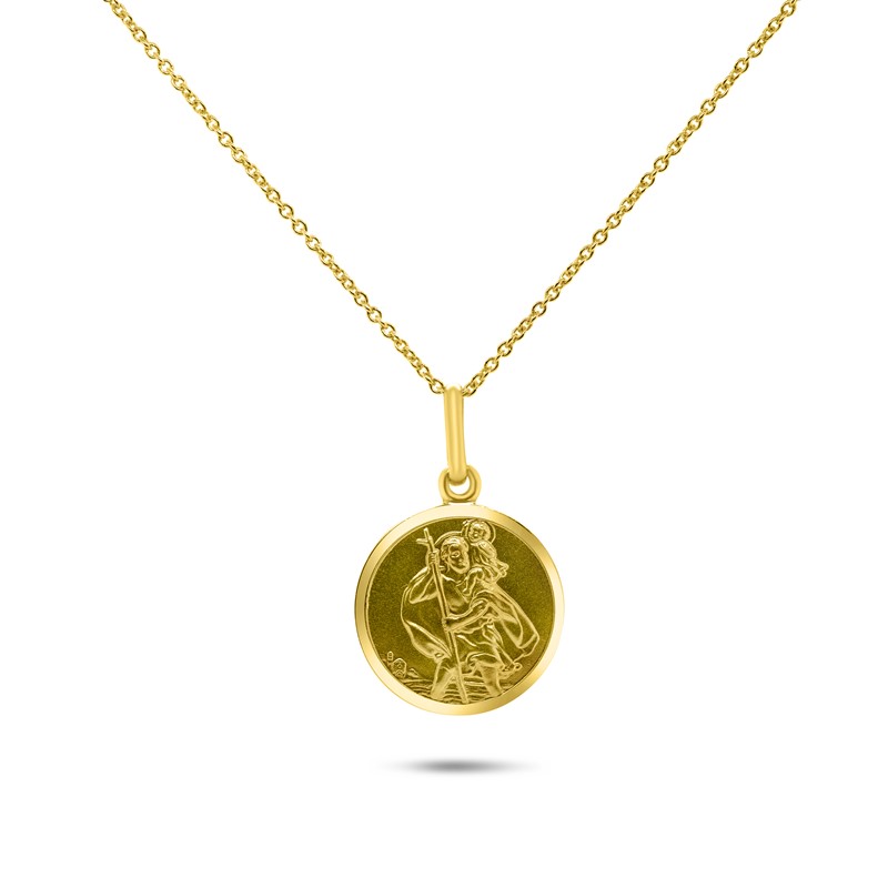 9ct Yellow Gold 18mm St.Christopher Pendant