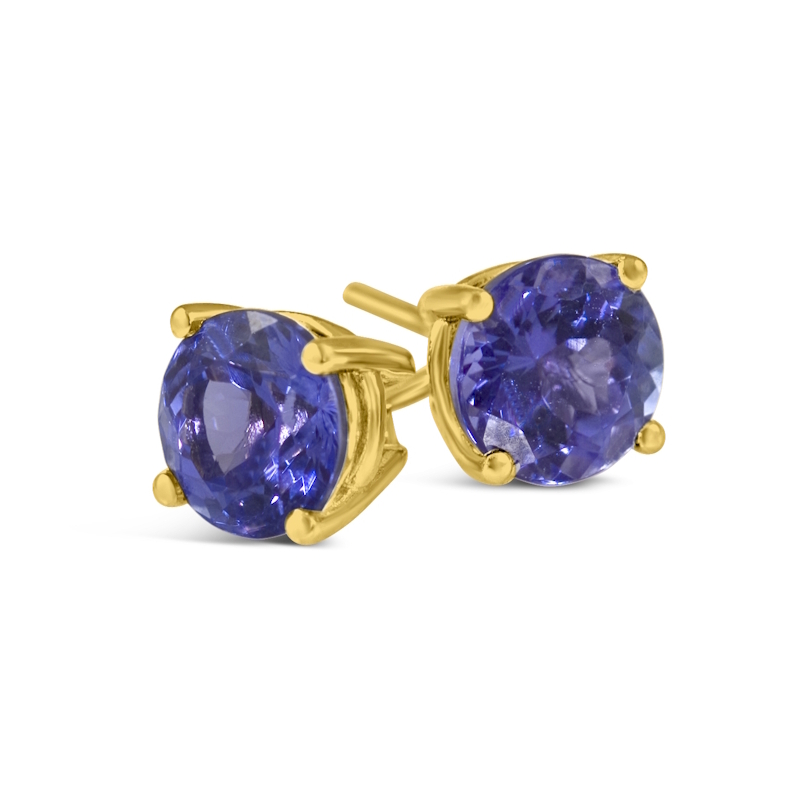 18ct Yellow Gold 1.00ct Tanzanite Stud Earrings