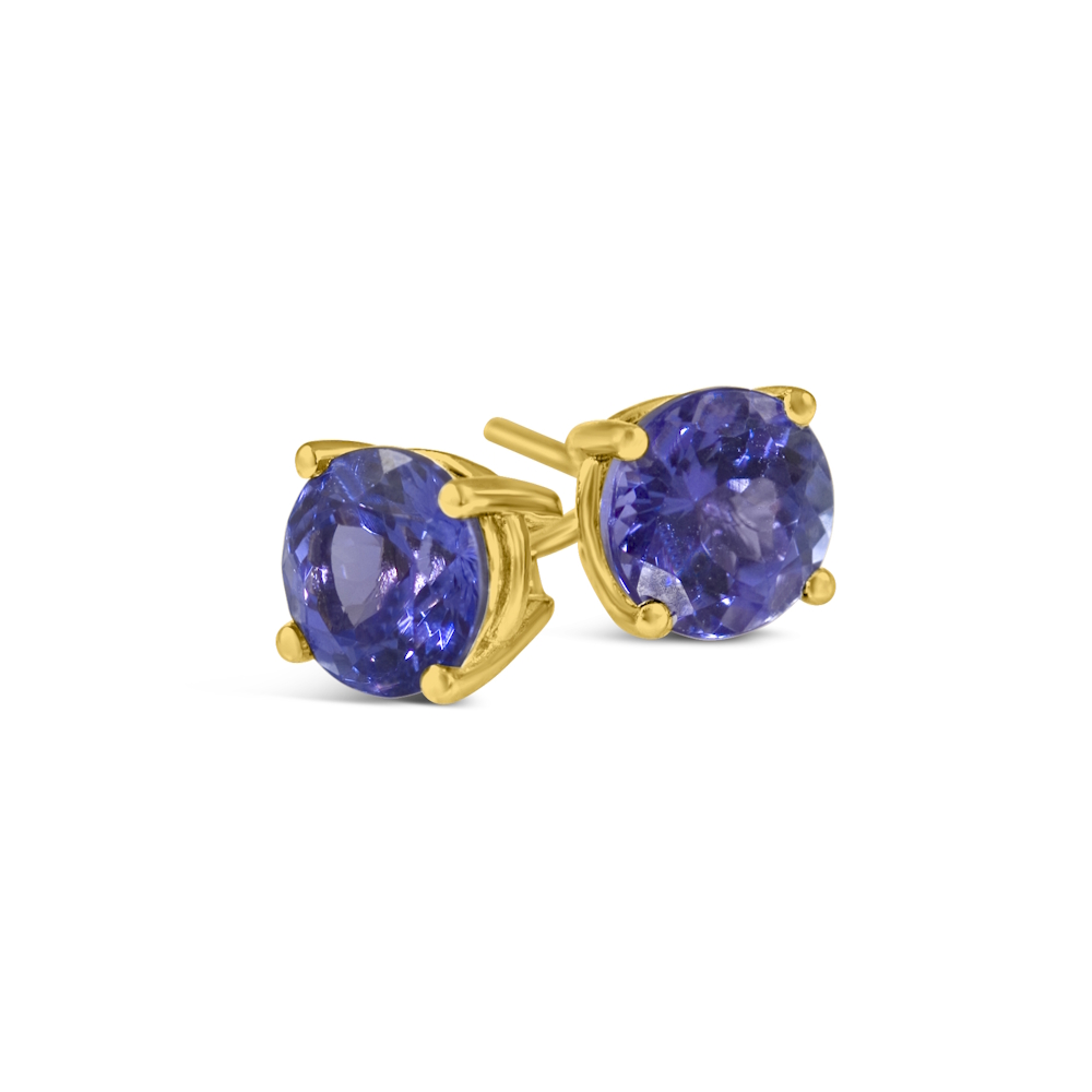 9ct Yellow Gold 0.60ct Tanzanite Stud Earrings