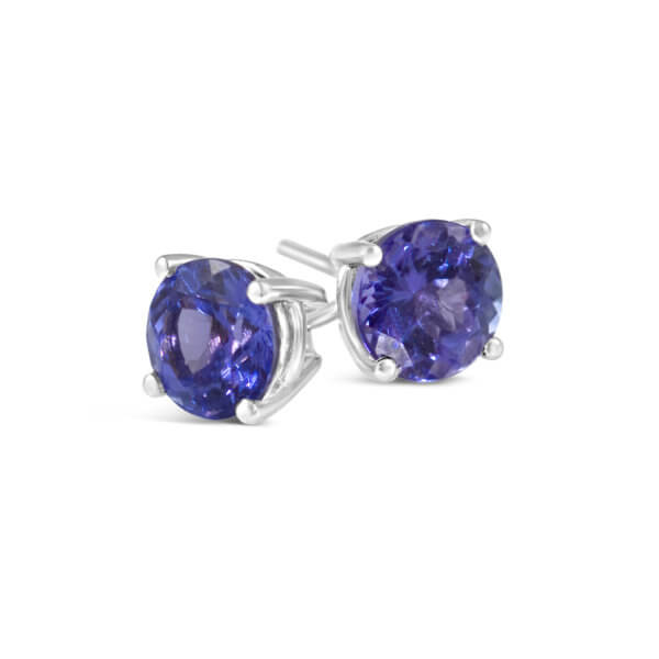 9ct White Gold 0.25ct Tanzanite Stud Earrings
