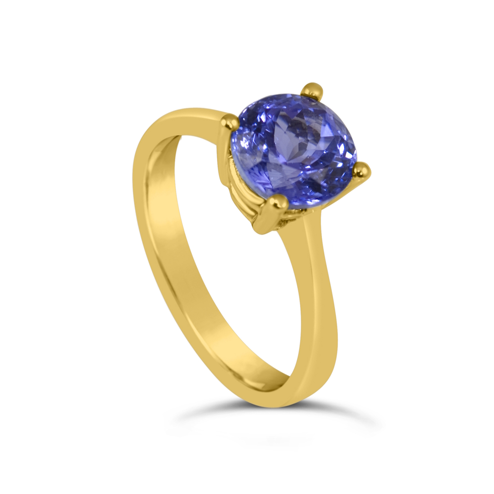 9ct Yellow Gold 0.60ct Tanzanite Solitaire Ring