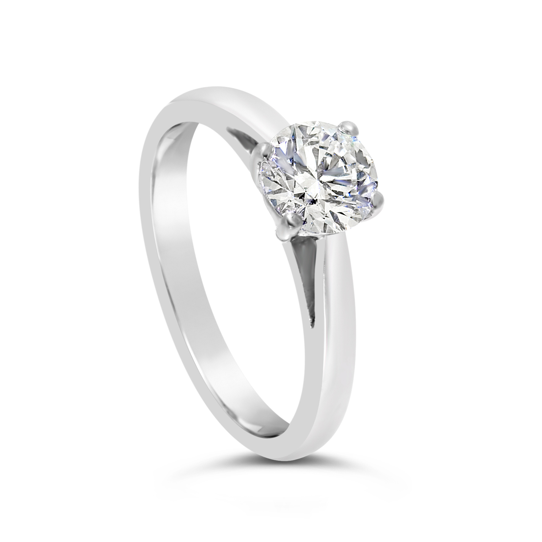 9ct White Gold 0.76ct Lab Grown Diamond Solitaire Ring