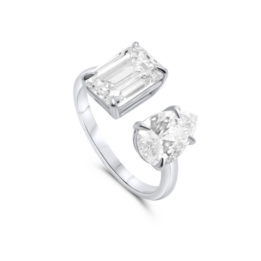 9ct White Gold TOI ET MOI Lab Grown Diamond Ring