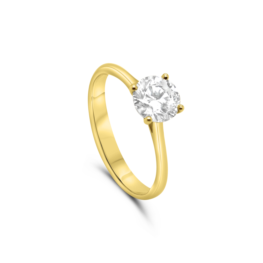 9ct Yellow Gold 1.00ct Lab Grown Diamond Solitaire Ring