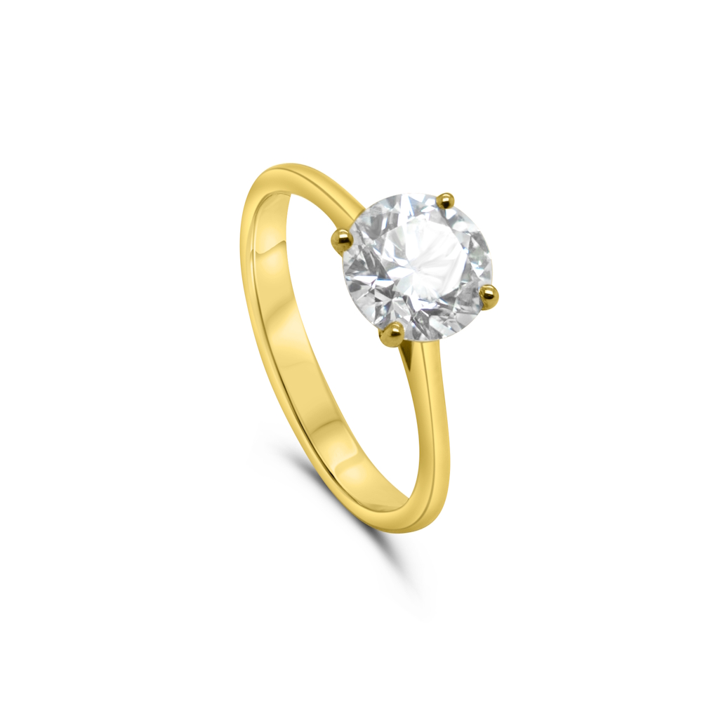 9ct White Gold 1.52ct Lab Grown Diamond Solitaire Ring
