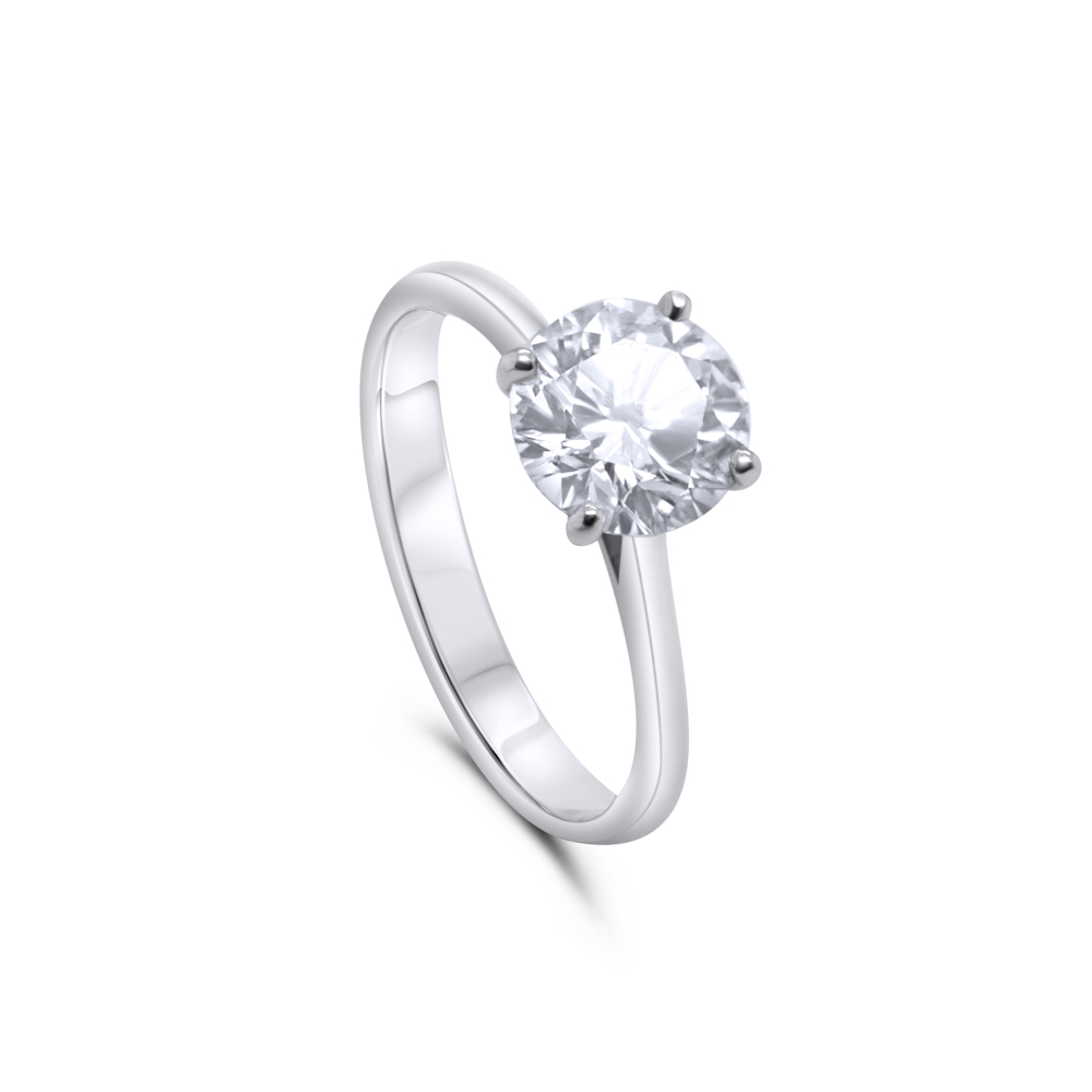 9ct White Gold 2.05ct Lab Grown Diamond Solitaire Ring