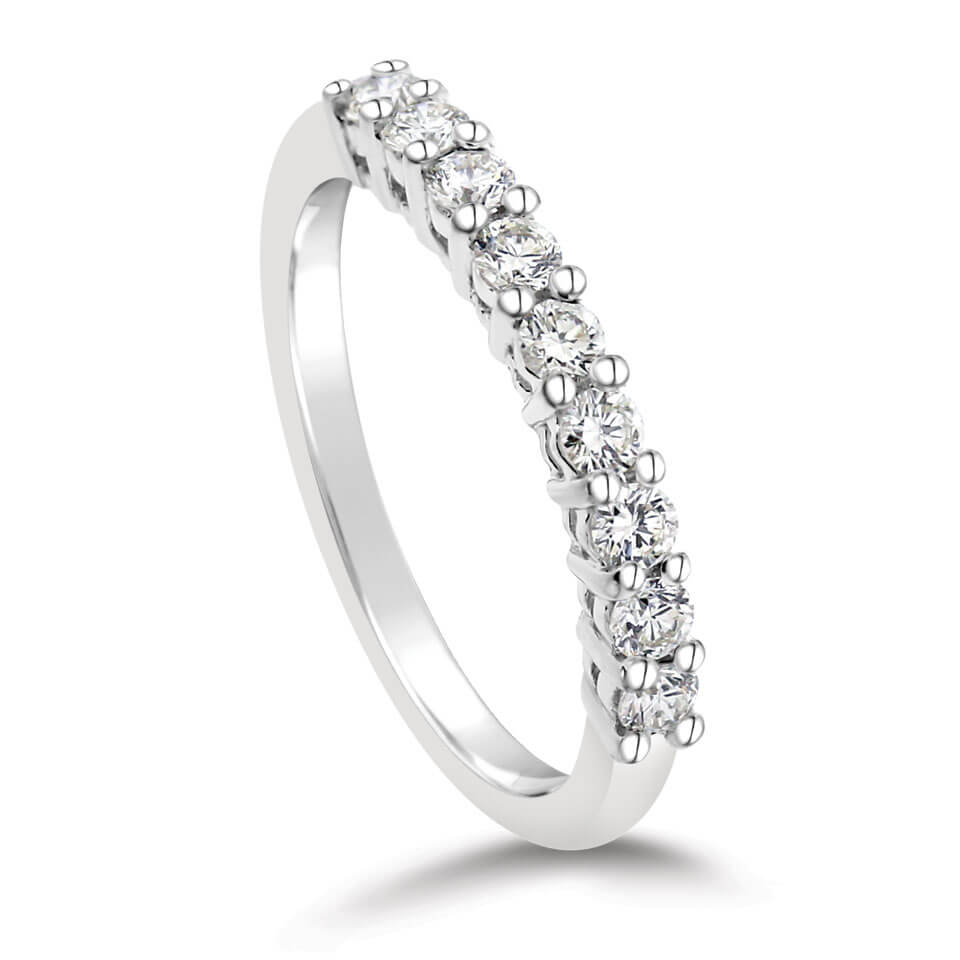 9ct White Gold 0.62ct Lab Grown Diamond Eternity Ring