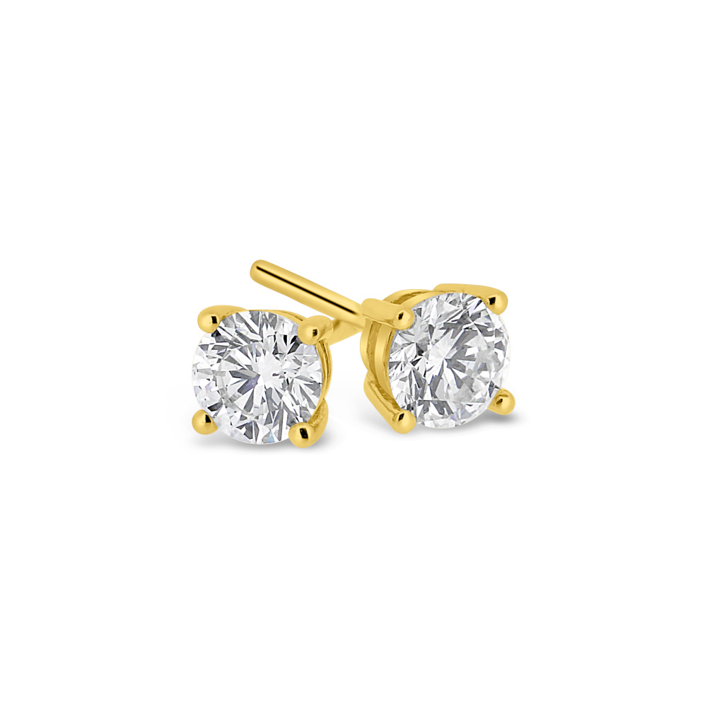 9ct Yellow Gold 0.56ct Lab Grown Diamond Stud Earrings