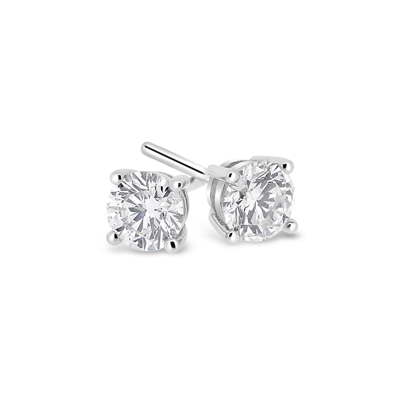 9ct White Gold 0.34ct Lab Grown Diamond Stud Earrings